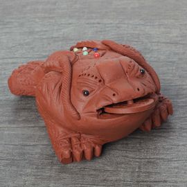 Фигурка "Жаба с монетками", исинская глина (61292)-