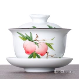 Гайвань 150мл «Персики», ручная роспись (50091)-