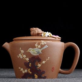 Чайник 95мл "Птица", исинская глина (79479)-