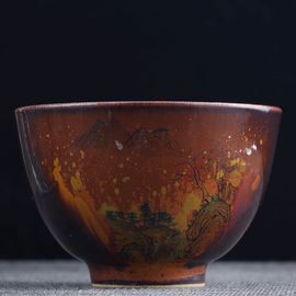 Пиала 115мл "Пейзаж", фарфор из Цзиндечжень (401489)-