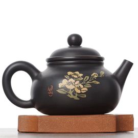 Чайник 135мл "Цветы", цзяньшуйская керамика (790453)-