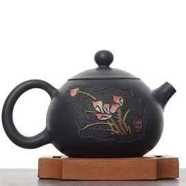 Чайник 200мл "Цветы", цзяньшуйская керамика (790599)-