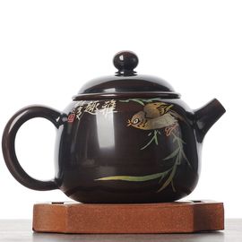 Чайник 165мл "Птица", цзяньшуйская керамика (790621)-