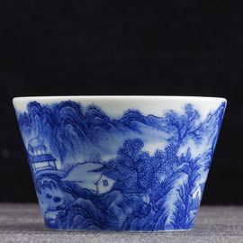 Пиала 130мл "Горы", роспись цинхуа, цзиндэчжэньская керамика (401507)-