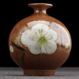 Вазочка 7,5см "Цветы", керамика из Цзиндечжэнь (94103)-