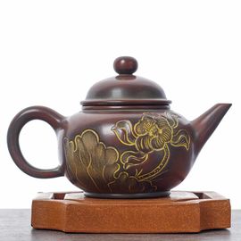 Чайник 115мл "Лотос", циньчжоуская керамика (78373)-