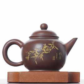 Чайник 110мл "Цветы", циньчжоуская керамика (78403)-