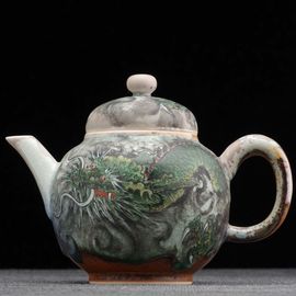 Чайник 195мл "Черный дракон", цзиндэчжэньский фарфор (402090)-