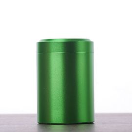 Баночка для хранения чая 60мл, 6,5см, металл, зелёная (87287)-