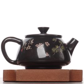 Чайник 105мл "Цветы", цзяньшуйская керамика (790706)-