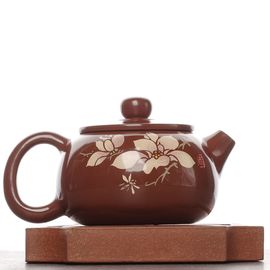 Чайник 100мл "Лотосы", цзяньшуйская керамика (790708)-