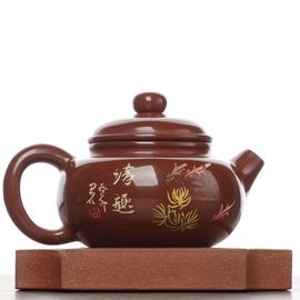 Чайник 90мл "Рыбки", цзяньшуйская керамика (790690)-