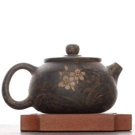 Чайник 160мл "Цветы", цзяньшуйская керамика (790718)-