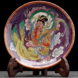 Чайный пруд 14см "Апсарас", керамика из Цзиндечжэнь (71095)-