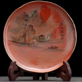 Чайный пруд 14,5см "Пейзаж", керамика из Цзиндечжэнь (71092)-