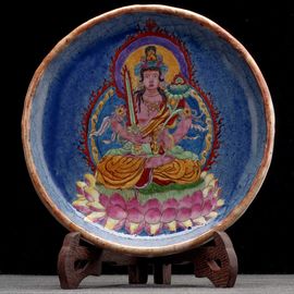 Чайный пруд 18см " Бодхисаттва Манджушри", керамика из Цзиндечжэнь (71101)-