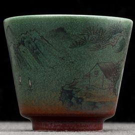 Пиала 100мл "Скалы", фарфор из Цзиндечжень (402290)-