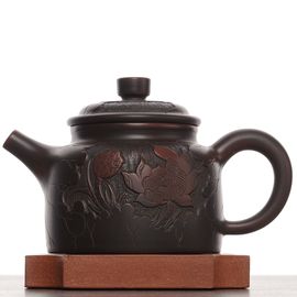 Чайник 200мл "Карпы в лотосовом пруду", циньчжоуская керамика (78538)-