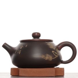 Чайник 220мл "Птица на сосне", циньчжоуская керамика (78561)-