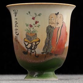 Пиала 70мл "Любование цветением", керамика из Цзиндечжень (402373)-