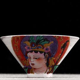 Пиала 85мл " Бодхисаттва Самантабхадра", керамика из Цзиндечжень (402370)-