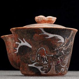 Хохин 215мл "Хэйлун - черный дракон", керамика из Цзиндэчжэнь (402363)-