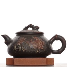 Чайник 215мл "Карпы в лотосовом пруду", циньчжоуская керамика (78570)-