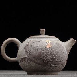 Чайник 130мл "Рыба", мастер Чэнь Жэньхуэй (77256)-