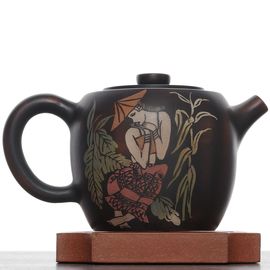 Чайник 255мл "Красавица", цзяньшуйская керамика (790766)-