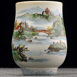 Пиала 80мл "Мостик", фарфор из Цзиндечжень (402395)-