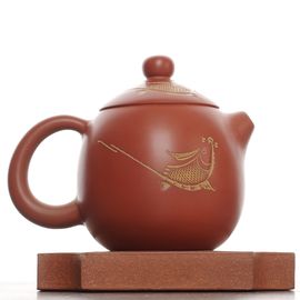Чайник 130мл "Карп", яобянь, циньчжоуская керамика (78525)-