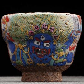 Пиала 135мл "Махакала", керамика из Цзиндечжень (402515)-