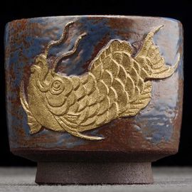 Пиала 100мл "Рыба", мастер Чэнь Жэньхуэй (53748)-