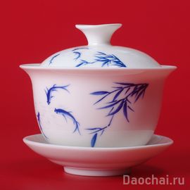 Гайвань 150мл "Карпы"  (фарфор), Гайвань "Карпы"-