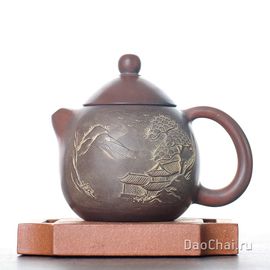 Чайник 115 мл «Пейзаж», циньчжоуская керамика (78028)-