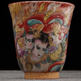 Пиала 170мл "Нэчжа", керамика из Цзиндечжень (402494)-