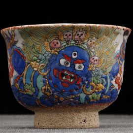 Пиала 110мл "Махакала", керамика из Цзиндечжень (402495)-