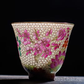 Пиала 105мл, техника фаланцай, фарфор из Цзиндэчжэнь (52228)-