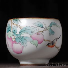 Пиала 110мл "Наступила весна", керамика из Цзиндэчжэнь (52244)-