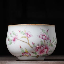 Пиала 100мл "Цветы", цзиндэчжэньский фарфор (52329)-