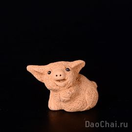 Поросенок желтый (глина, ручная работа)-