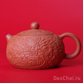 Чайник Море драконов 330мл (форма бянь си ши)-