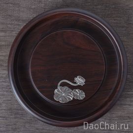 Чайный пруд "Лотос", 16см, черный сандал, олово (80358)-