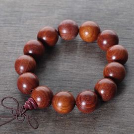 Браслет на запястье 18мм, красный сандал (99133)-