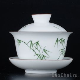 Гайвань 150мл "Зеленый бамбук" (подглазурная роспись)-