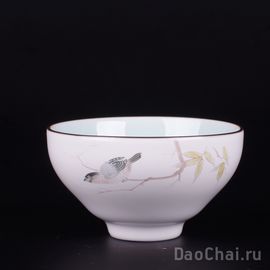 Пиала 65мл "Иволга" (матовый фарфор, целадон)-