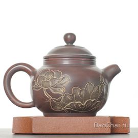 Чайник 110 мл «Лотос», циньчжоуская керамика (78021)-