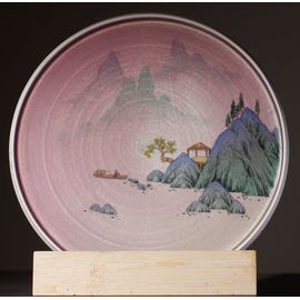 Чайный пруд 20см "Пейзаж", фарфор из Цзиндечжэнь (71000)-