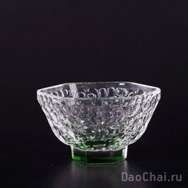 Пиала 60 мл "Талый лед" (зеленая, отбивное стекло)-