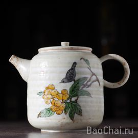 Чайник 155мл, ручная роспись, глазурь сино(77129)-